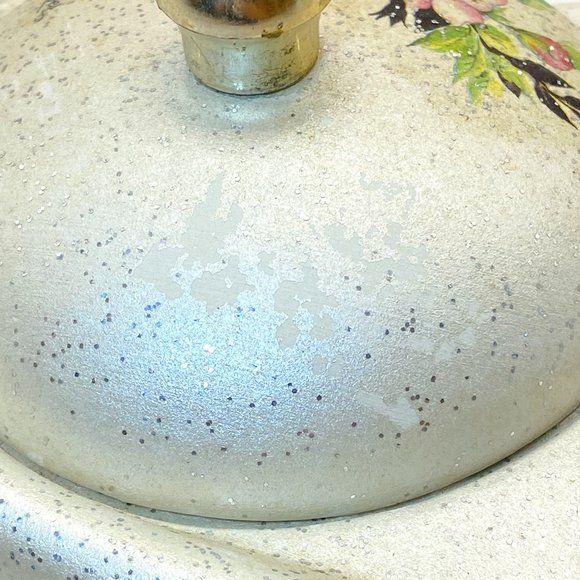 Vintage Berger Floral Trinket Jewelry Box Made in Italy Pearl Finish *read* - Picture 6 of 6